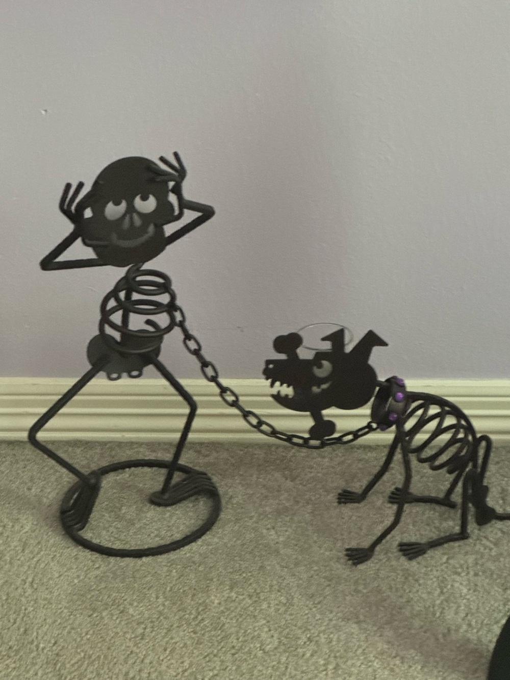 RARE Partylite Skelton, Me bones  & Dog tea lights